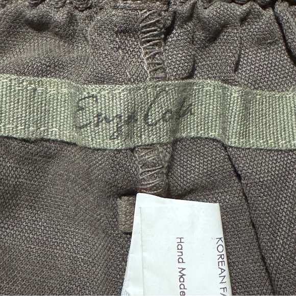 Enza Costa French Linen Pants Women's Size 0/small Army Green - Picture 5 of 9